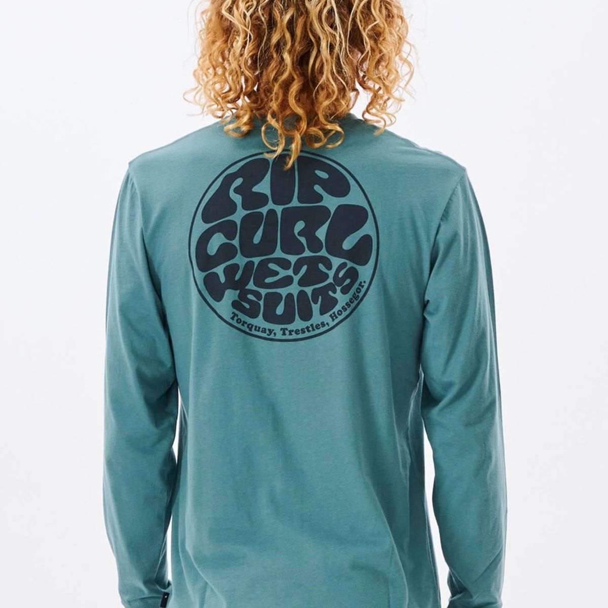 RIP CURL - Polera WETSUIT ICON L/S TEE Hombre Azul Rip Curl