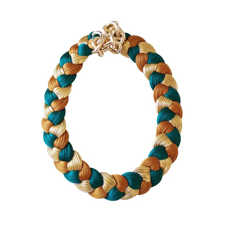 MARIA LA BIYUX - Collar Trenza Matcha