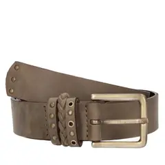 PANAMA JACK - Cinturón Cuero Mujer J022 Oliva - Verde Oliva