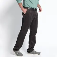 KOTTING - Pantalón Cotelé Con Pinzas Gris