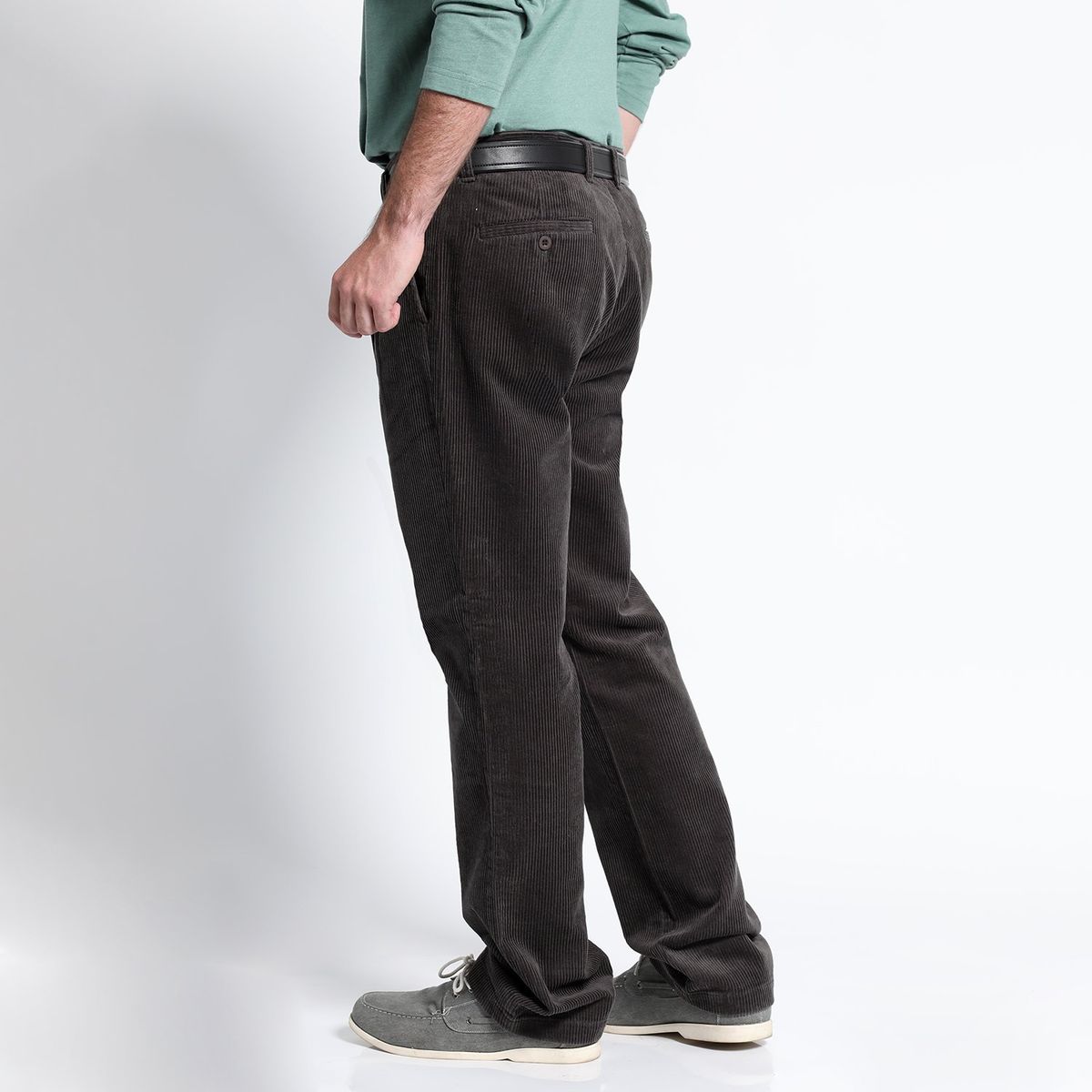 KOTTING - Pantalón Cotelé Con Pinzas Gris KOTTING