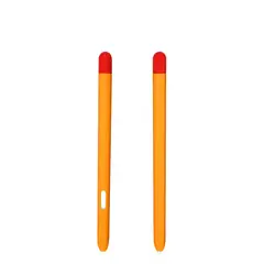 BANANA TIENDA - Protector Silicona Para Lápiz S-pen Tab S7 S7 FE S8 S9 Naranjo
