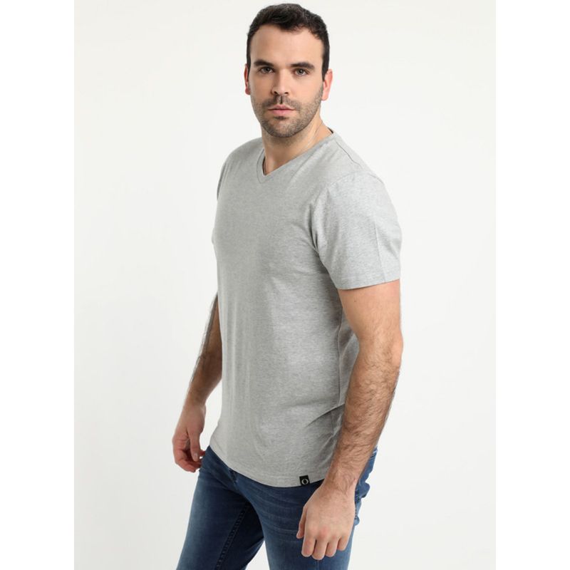 POTROS - Polera Cuello V Gris POTROS