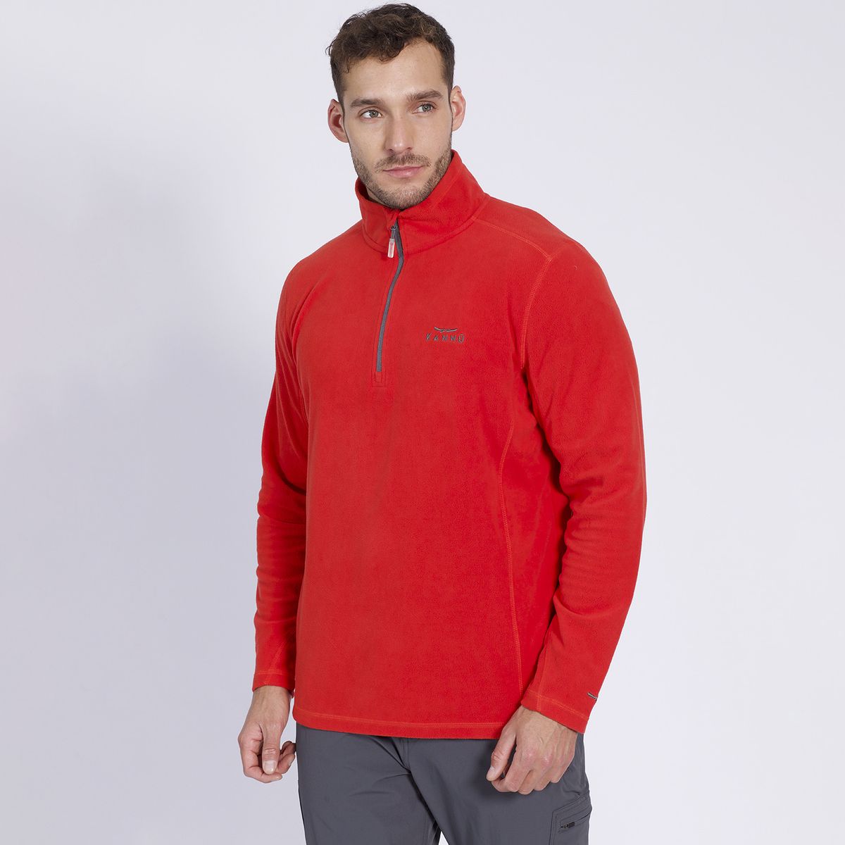 KANNU - Polar Valle De La Luna Half Zipper Hombre Naranja Claro KANNU