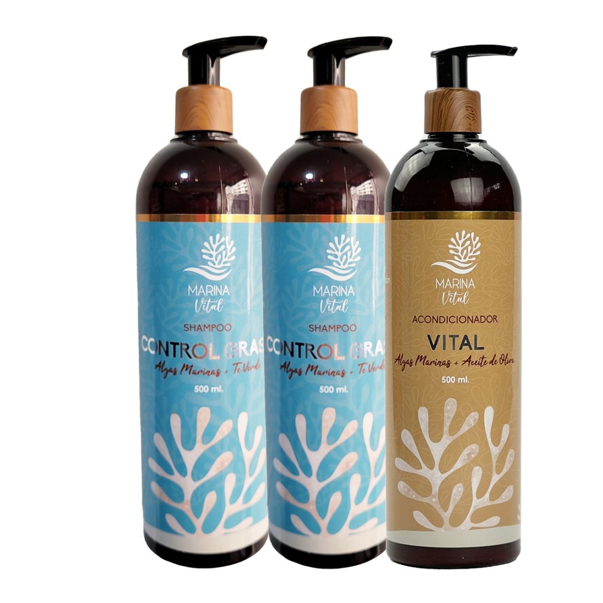 MARINA VITAL - 2 Shampoo Control Graso Y Acondicionador MARINA VITAL