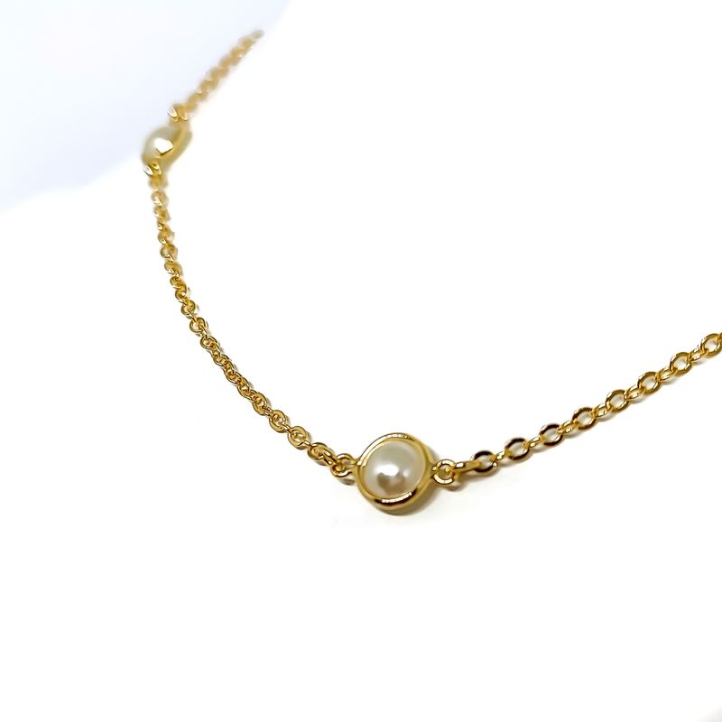 ANDREA COGGIOLA JOYAS - Collar 4 Perla Enchapado Oro 18K