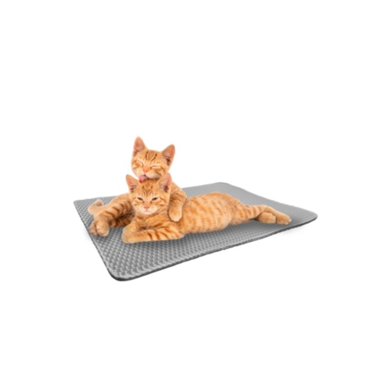GENERICO - Alfombra Eva Arena Para Gatos Lavables Gris.