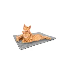 GENERICO - Alfombra Eva Arena Para Gatos Lavables Gris.