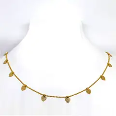 ANDREA COGGIOLA JOYAS - Collar Corazones 5mm Enchapado Oro 18K