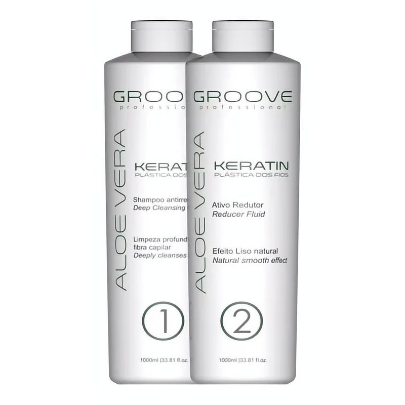 GENERICO - Alisado Permanente Groove Aloe Keratin Kit 2 pasos 1000 Ml