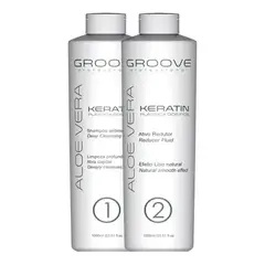 GENERICO - Alisado Permanente Groove Aloe Keratin Kit 2 pasos 1000 Ml
