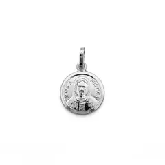 ANDREA COGGIOLA JOYAS - Colgante Medalla Rosa Mística 13mm Plata Fina 925
