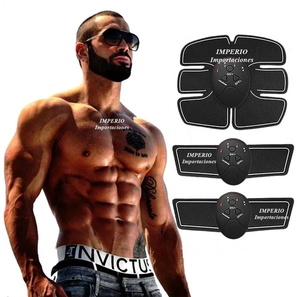 GENERICO - Electro Estimulador Muscular Abdomen Y Brazo Smart Fitness