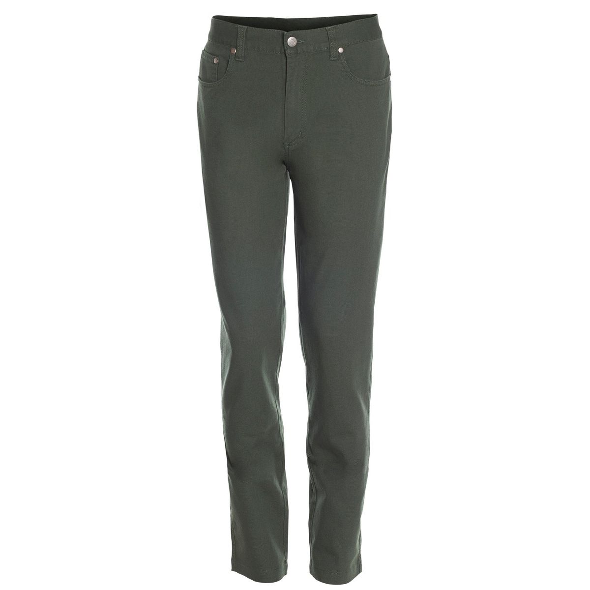 KOTTING - Pantalón Hombre Canvas 5 Bolsillos Spandex Verde oscuro KOTTING