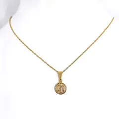 ANDREA COGGIOLA JOYAS - Collar Medalla San Benito Enchapado Oro 18K