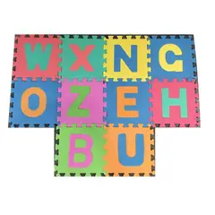 GENERICO - Alfombra Goma Eva Set 10 Cuadros Letras 30x30 Bebes Niños