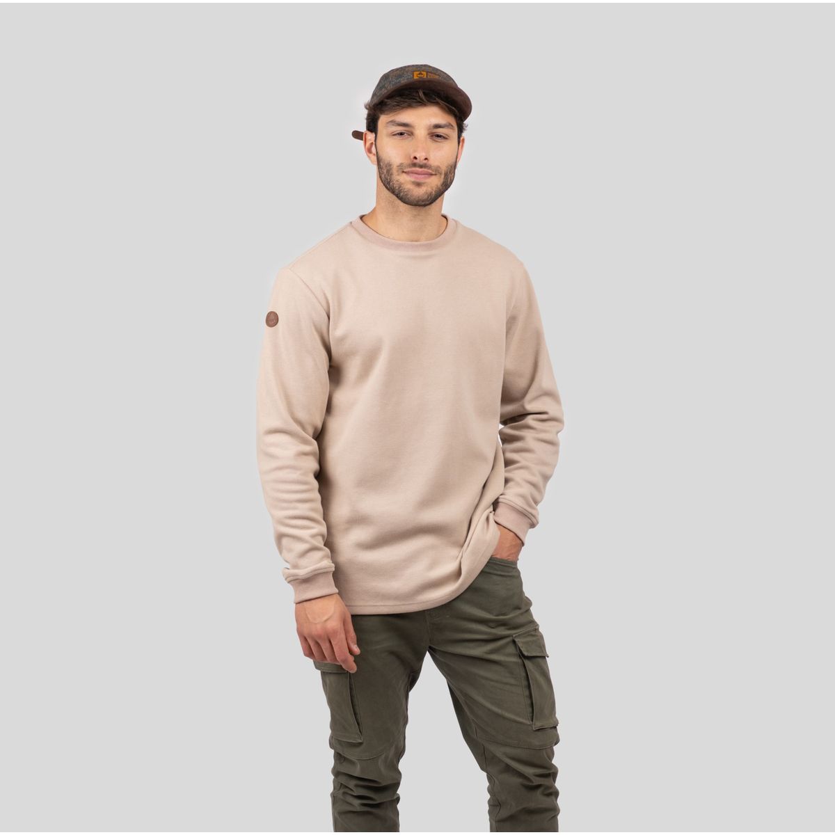 GNOMO - Poleron Pullover Liken Sand Hombre Gnomo.