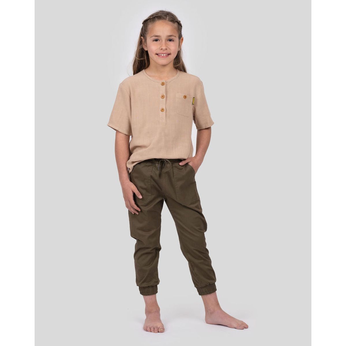 GNOMO - Pantalon Joggy Brown Kids Gnomo