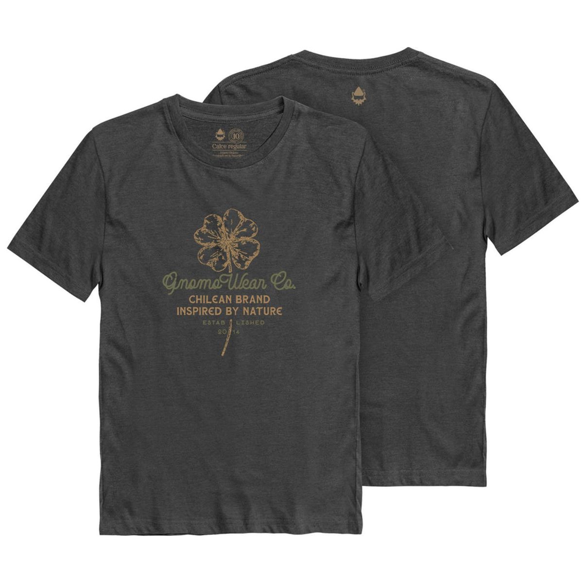 GNOMO - Polera Eco F-9 Heather Black Kids Gnomo