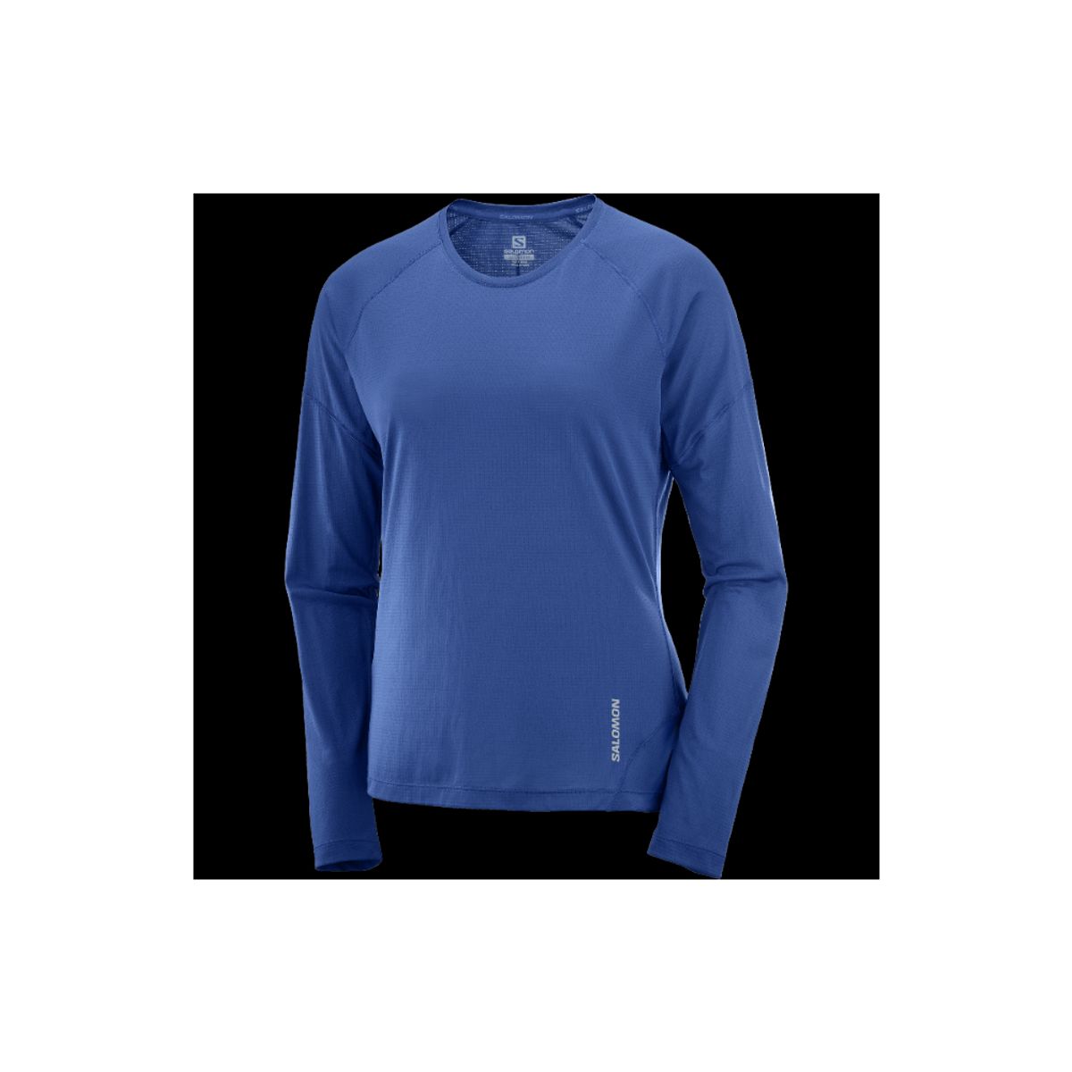 SALOMON - Polera Mujer Cross Run Azul Salomon