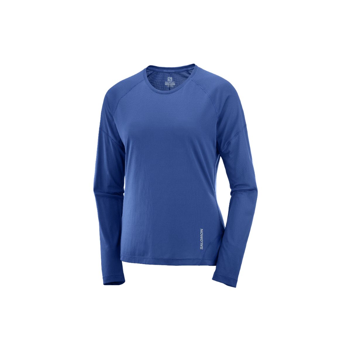 SALOMON - Polera Mujer Cross Run Azul Salomon