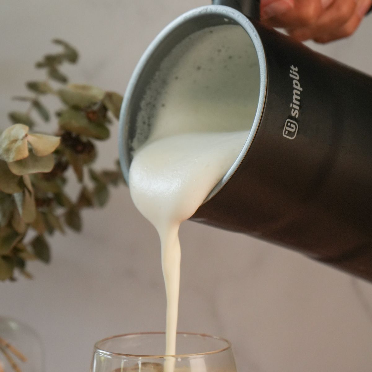 SIMPLIT - Espumador de Leche 4 en 1 Negro Simplit