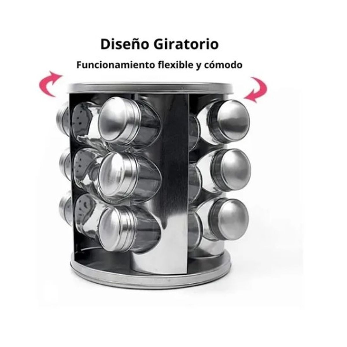 OFERTABKN - Rack Condimentero Especiero Giratorio Cocina 12 Pcs