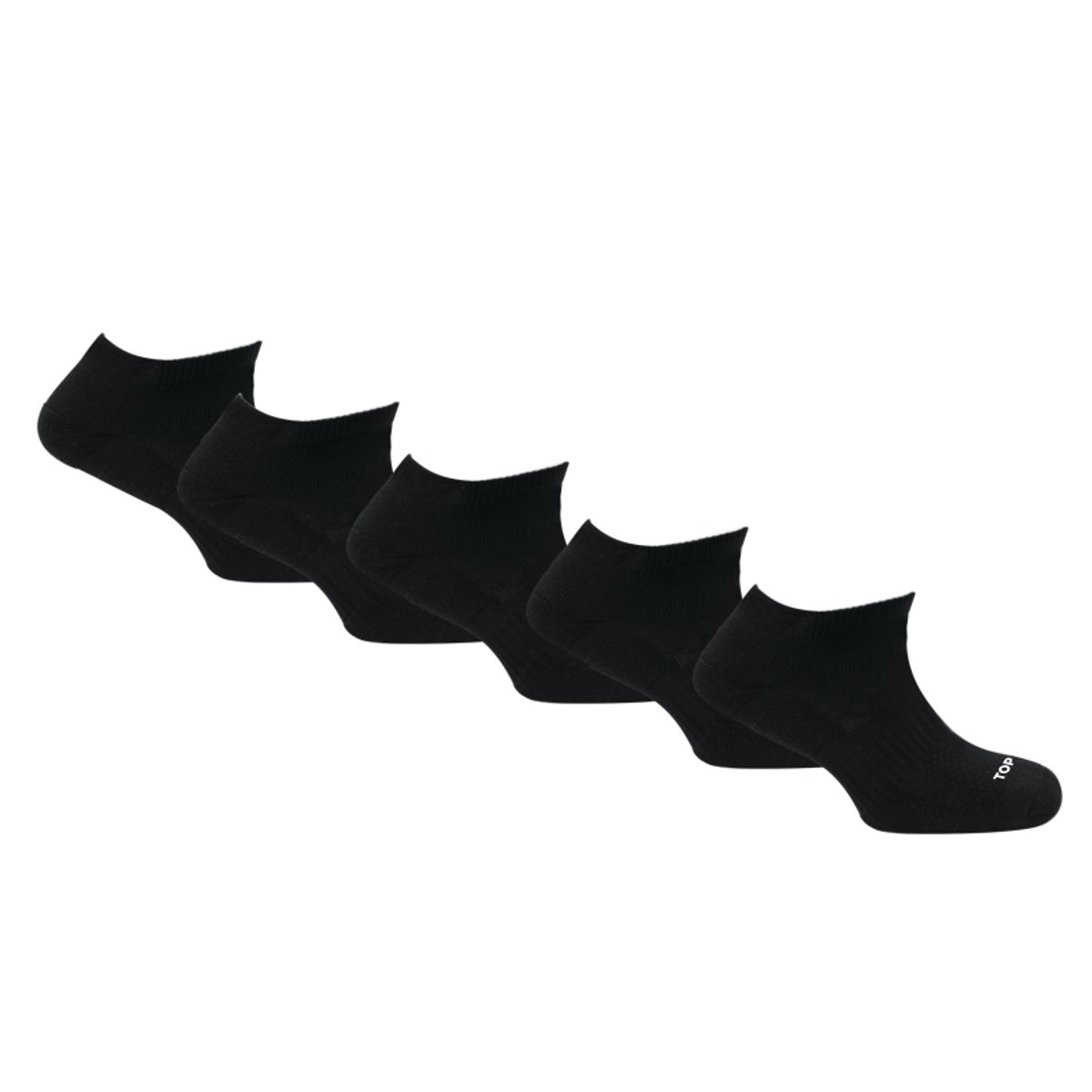 TOP - Calcetines Deportivos Tobilleros Negros Pack 5