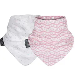 CHEEKY - PACK BABERO Muslin Neckerbib Rosy Days & Hippo 2 pack.