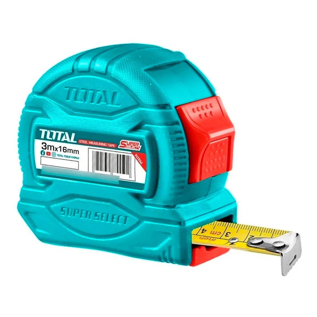 TOTAL TOOLS - Cinta Huincha De Medir Metrica De Acero 3m