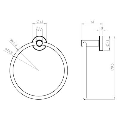 Imagen 2 del producto Argolla Toallero Aro Porta Toalla Modelo York