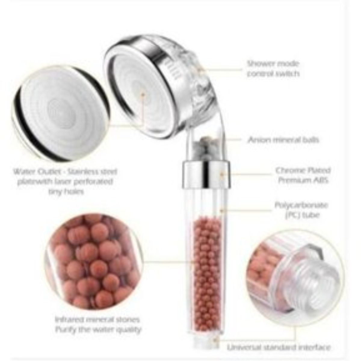 OEM - Cabezal De Ducha Spa Ahorro De Agua