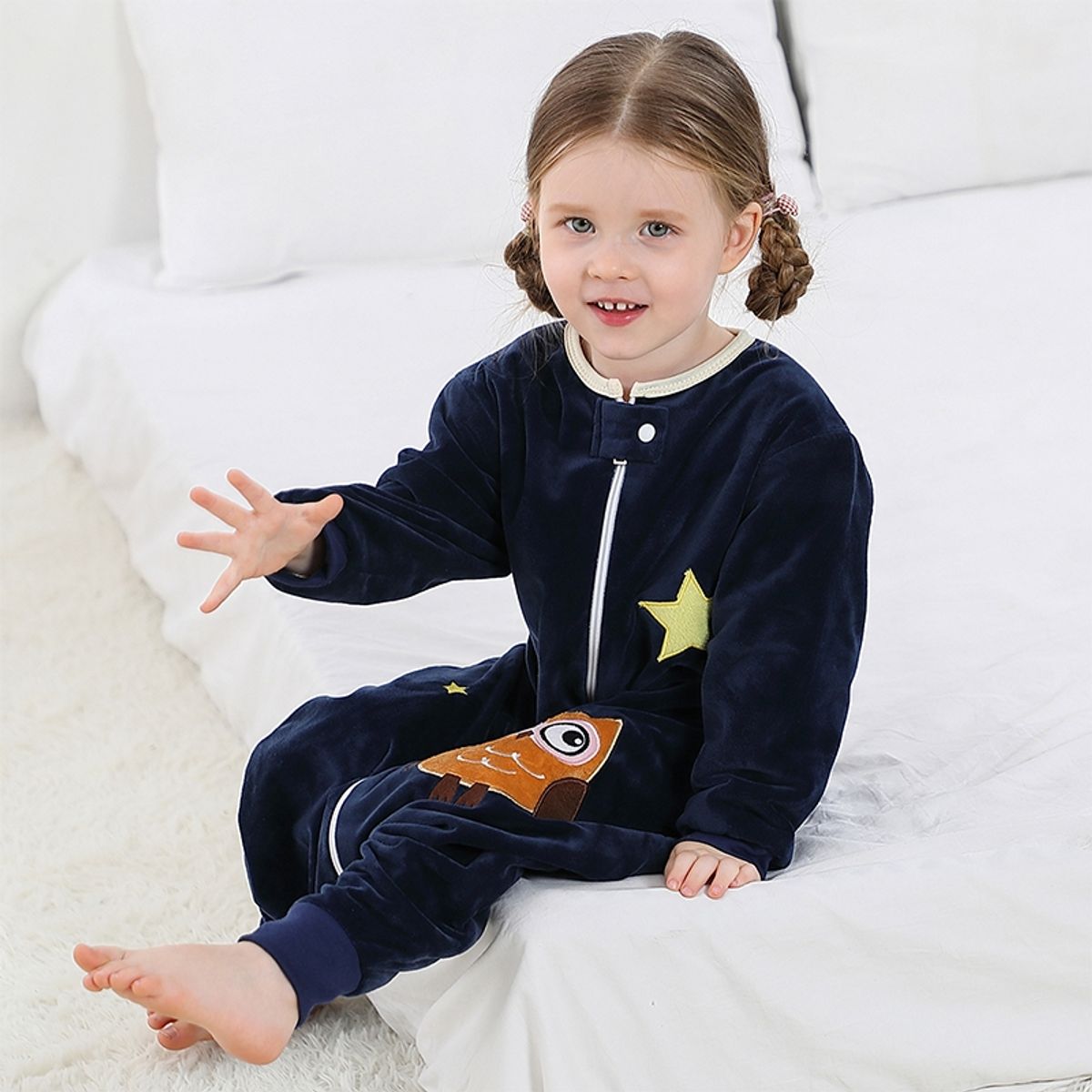 COOK & PLAY - Saco de Dormir Pijama Infantil con Mangas Búho