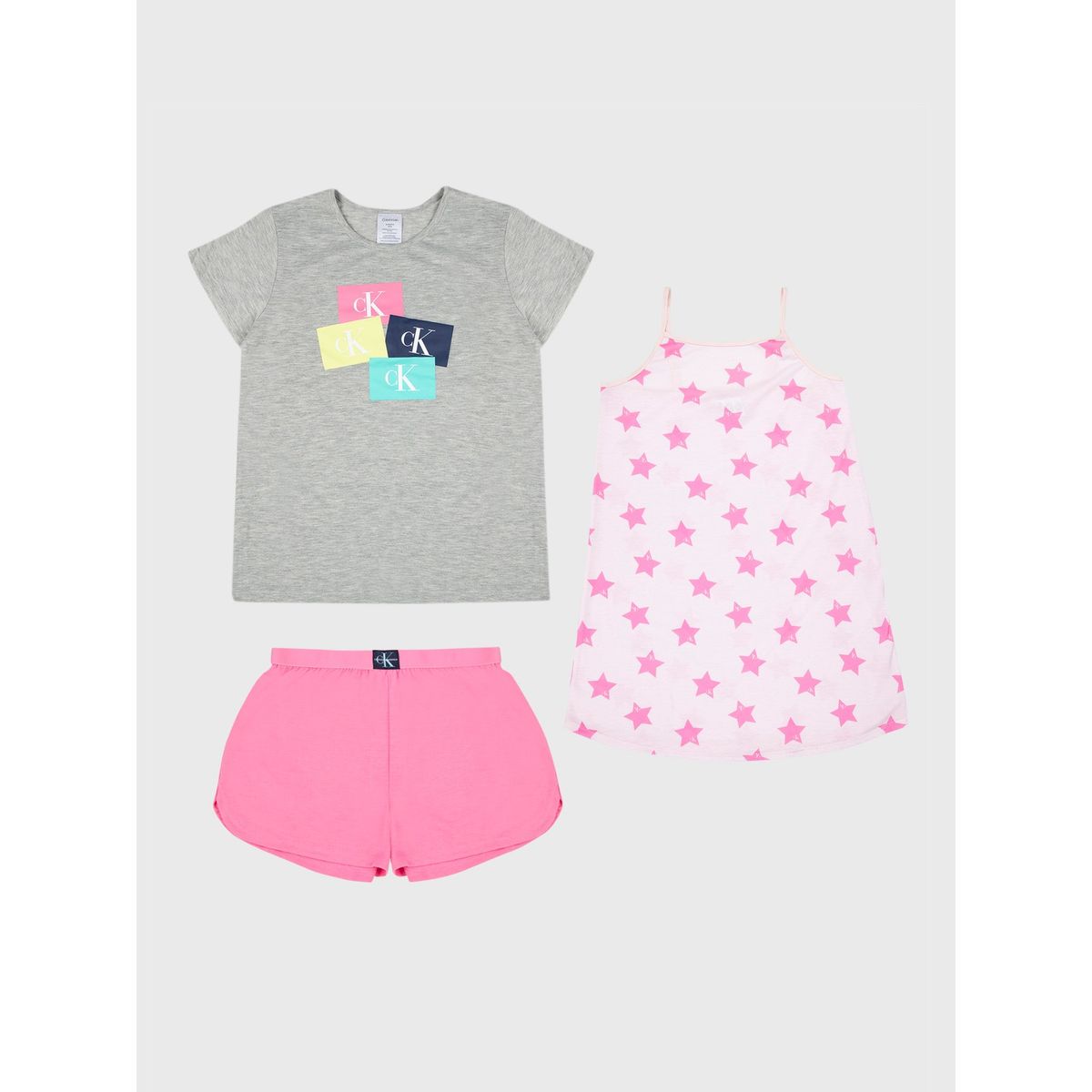 CALVIN KLEIN - Pijama Niña Set 3 Piezas Multicolor Calvin Klein