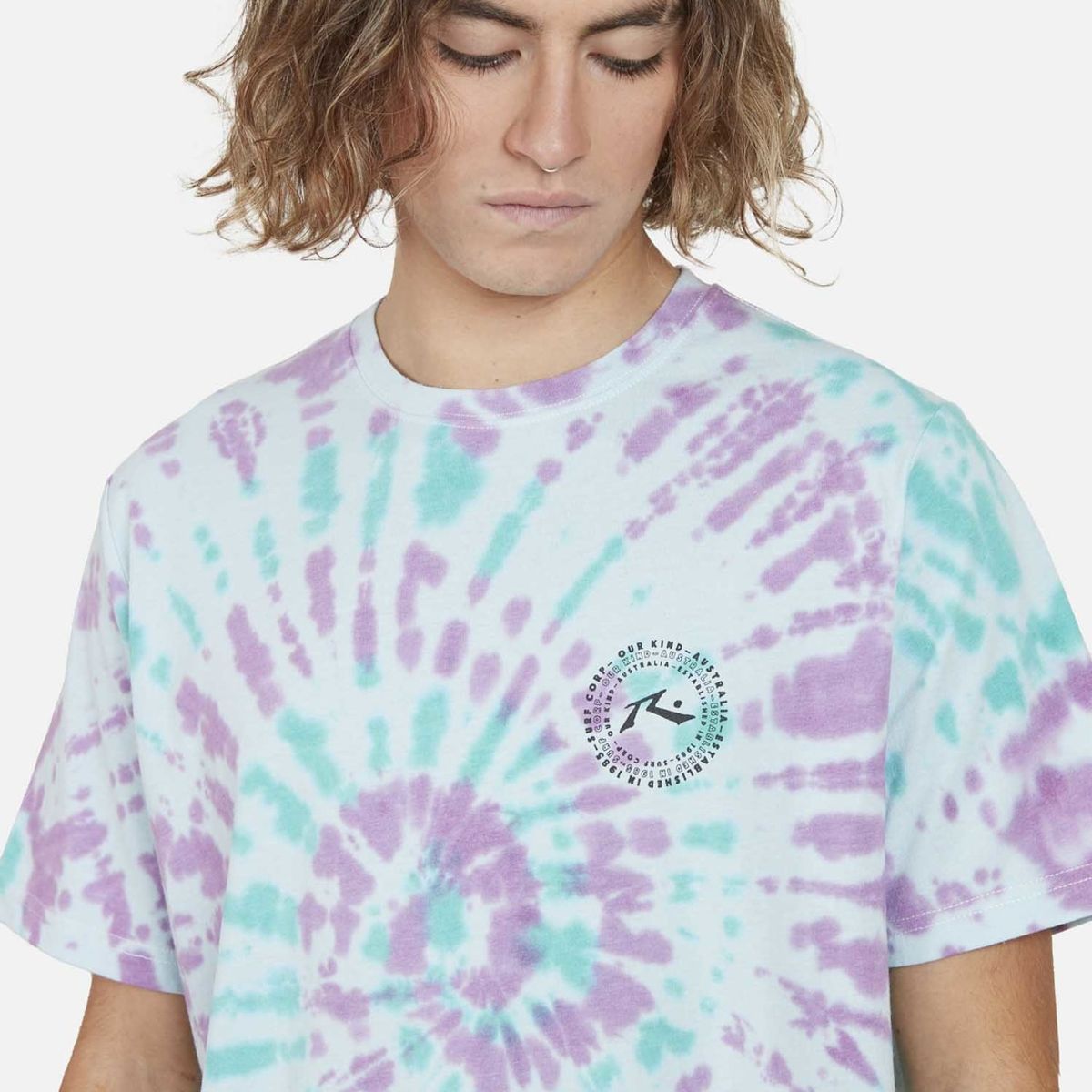 RUSTY - Polera RST RGB PORTAL DYE Hombre Multicolor Rusty.