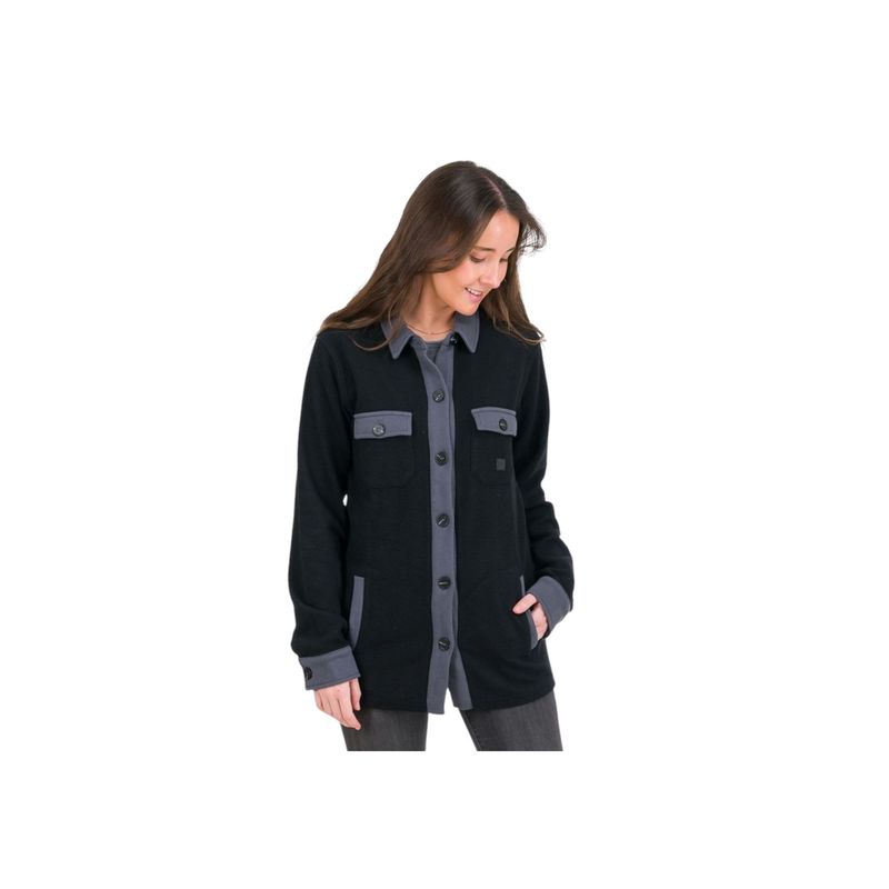 KIVUL - Polerón Fluby Reciclado Negro KIVUL