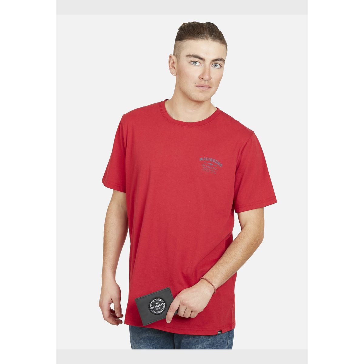 MAUI AND SONS - Pack Polera Billetera 5AV1556 Hombre Rojo Maui and Sons