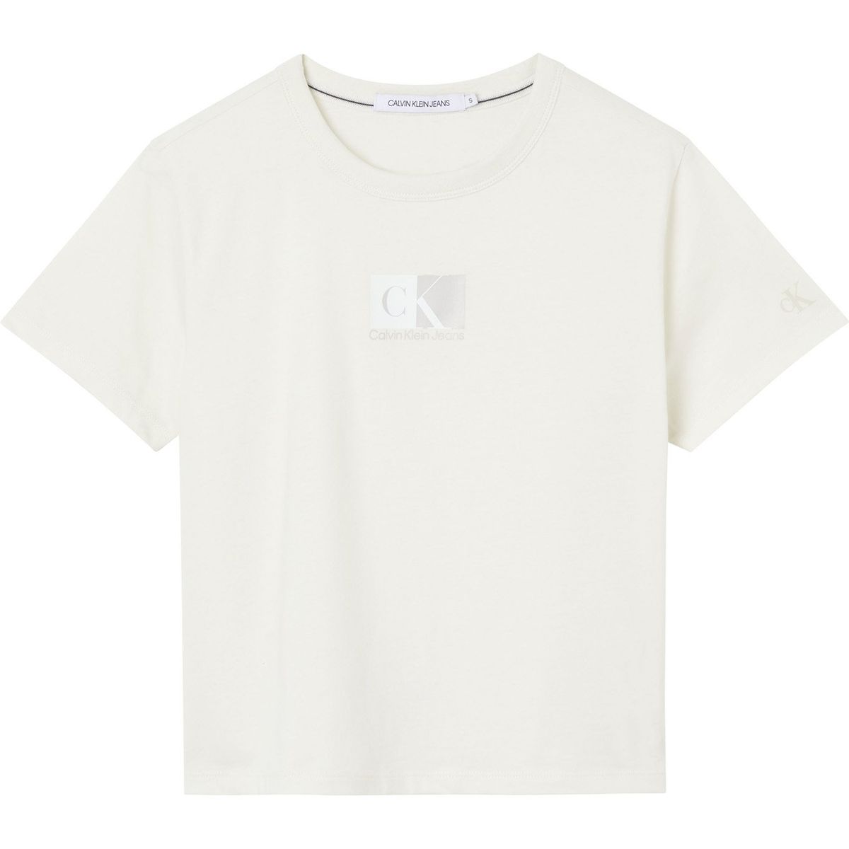 CALVIN KLEIN - Polera Logo Box Baby Blanco Calvin Klein