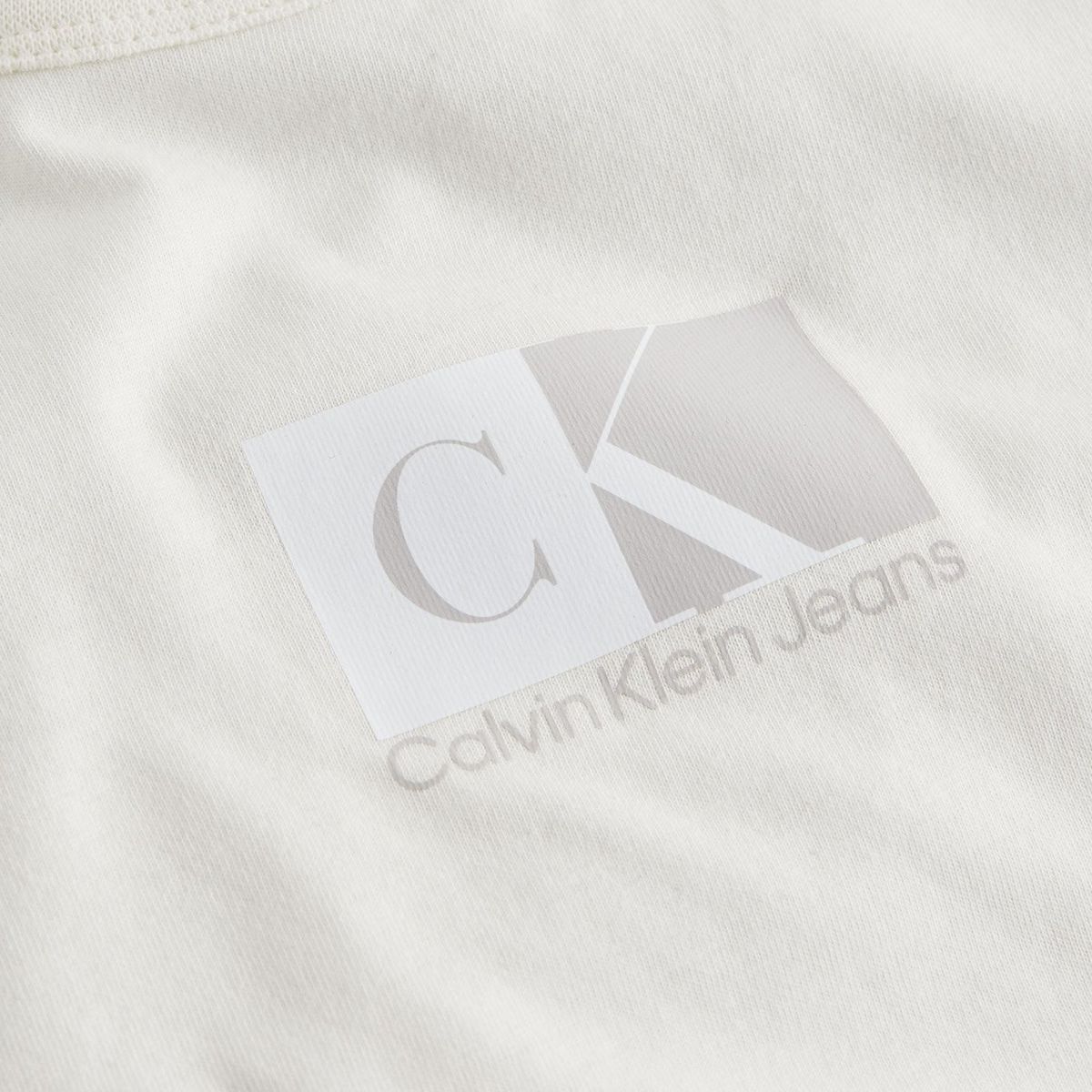 CALVIN KLEIN - Polera Logo Box Baby Blanco Calvin Klein