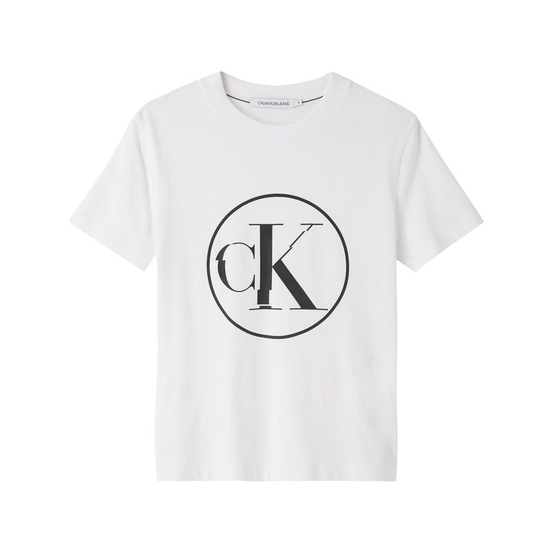 CALVIN KLEIN - Polera Circle Ck  Blanco Calvin Klein