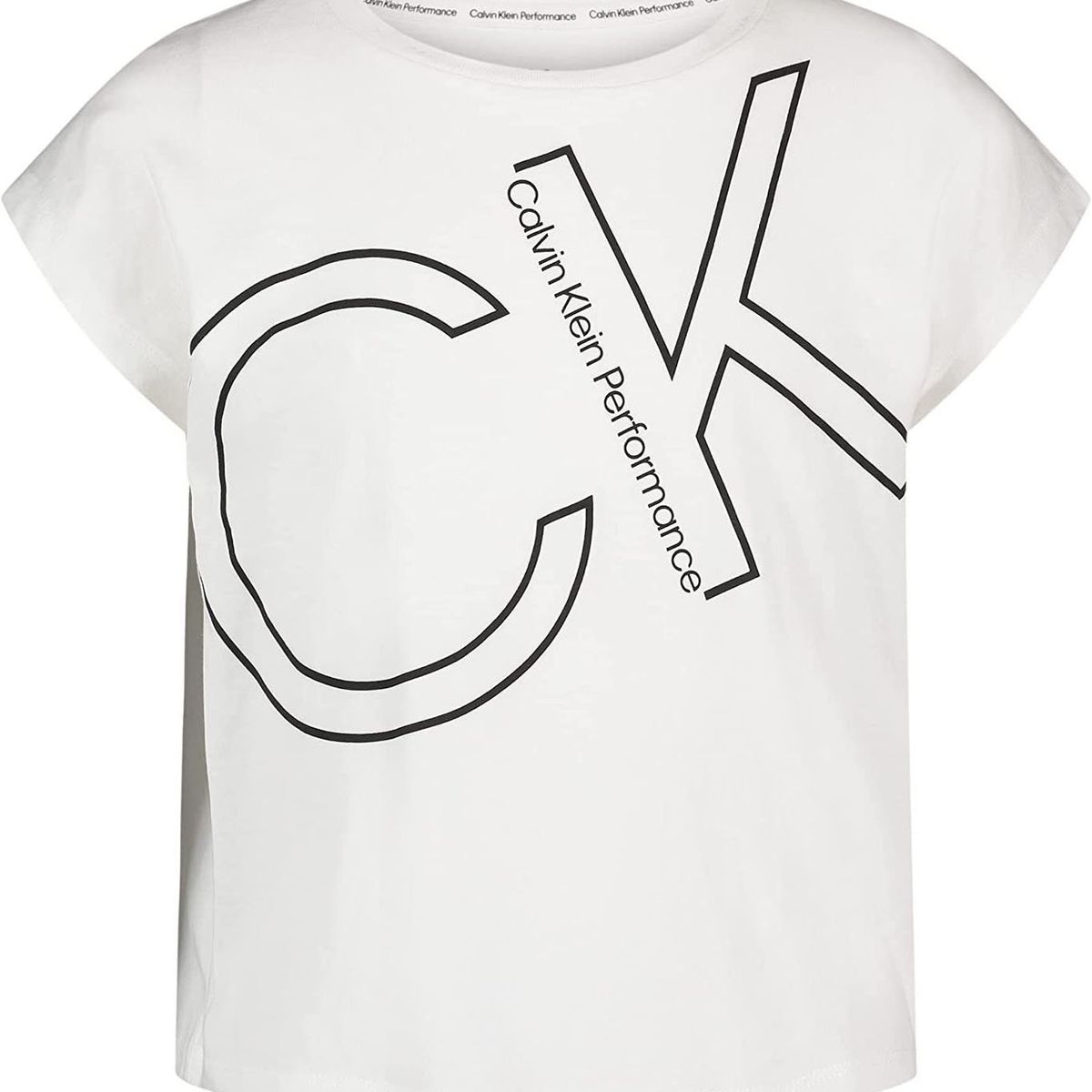 CALVIN KLEIN - Polera Niña Outline Blanco Calvin Klein
