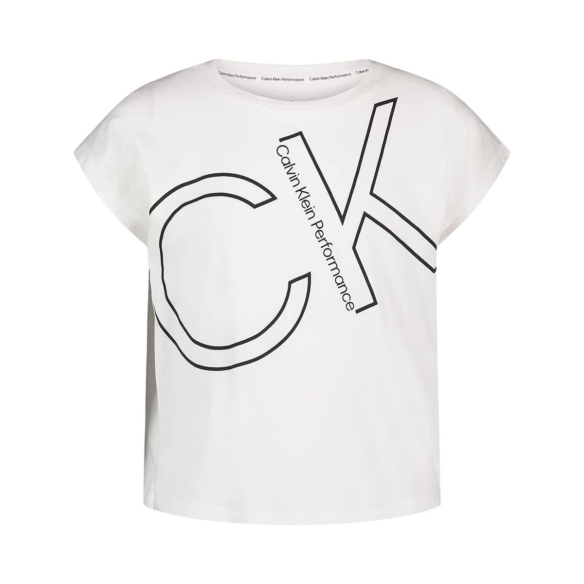 CALVIN KLEIN - Polera Niña Outline Blanco Calvin Klein