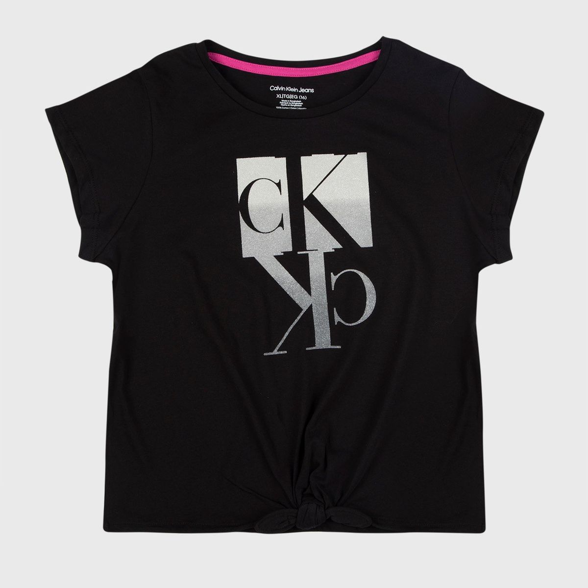 CALVIN KLEIN - Polera Niña Gradient Negro Calvin Klein