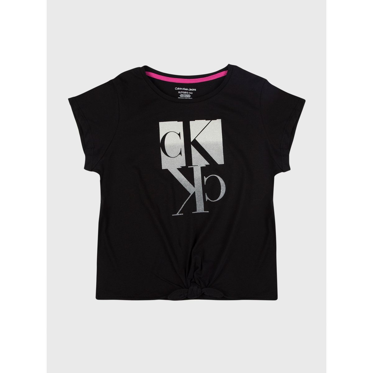 CALVIN KLEIN - Polera Niña Gradient Negro Calvin Klein