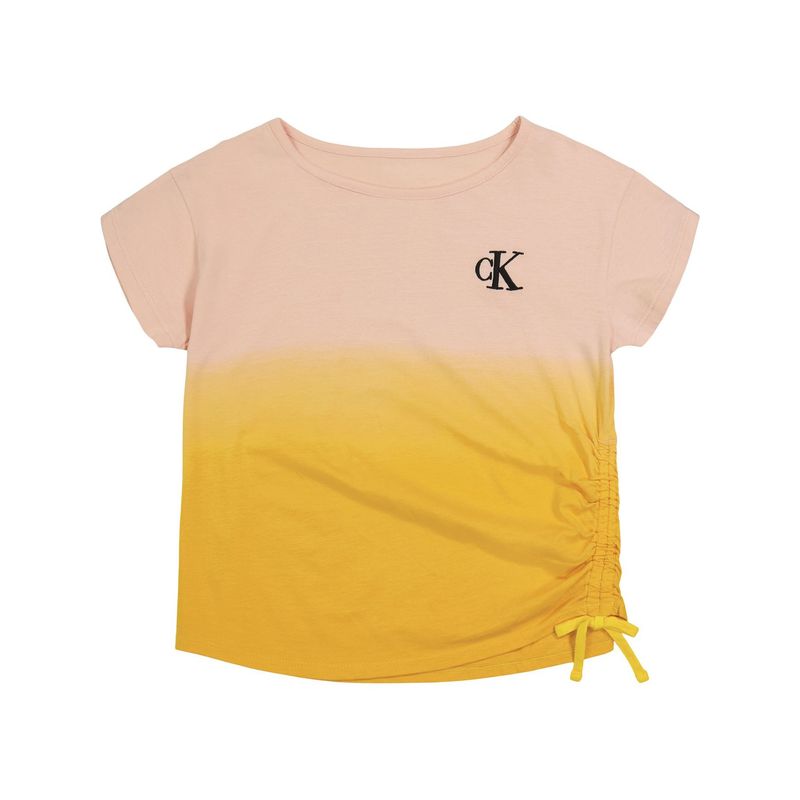 CALVIN KLEIN - Polera Niña Logo Graphic Amarillo Calvin Klein