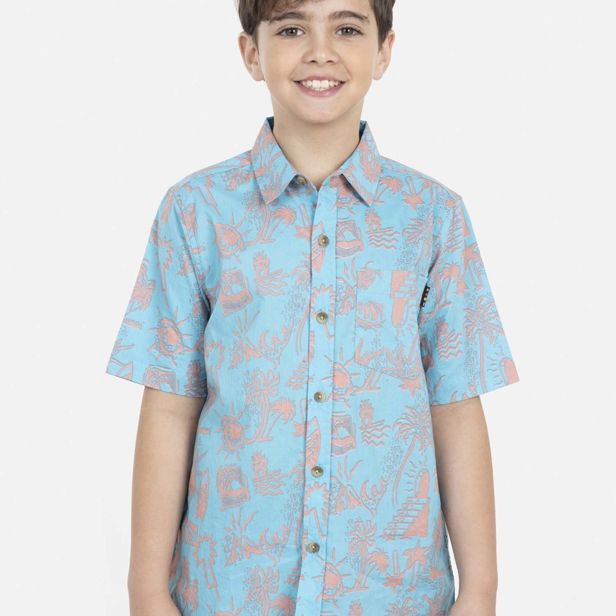 MAUI AND SONS - Camisa HIBISCUS ART Niño Multicolor Maui and Sons
