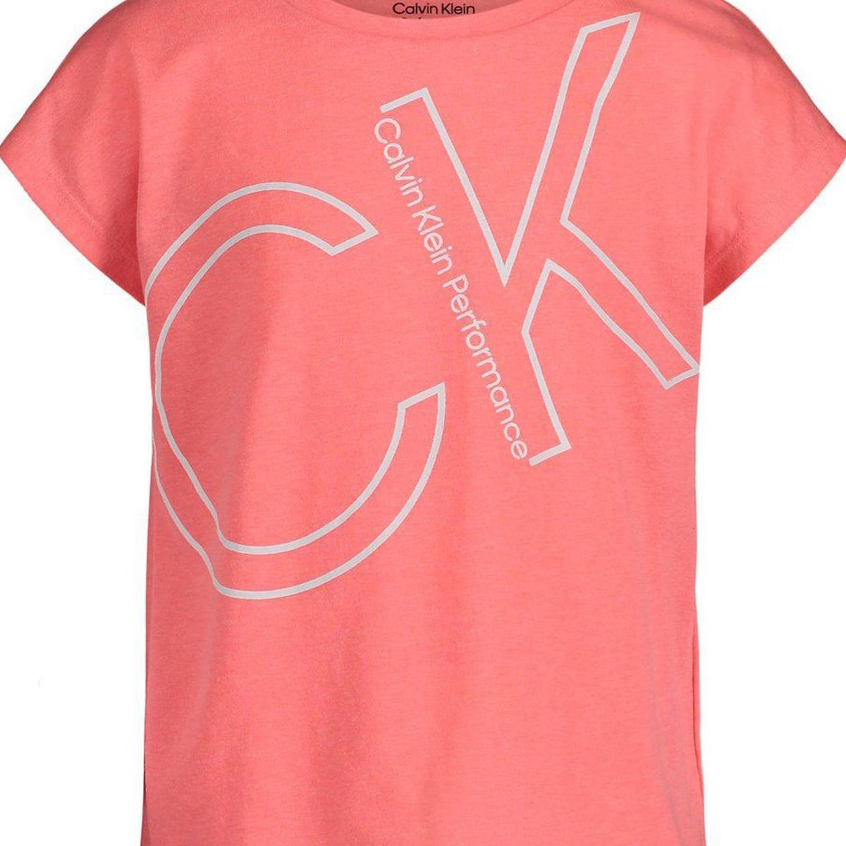 CALVIN KLEIN - Polera Niña Outline Damasco Calvin Klein