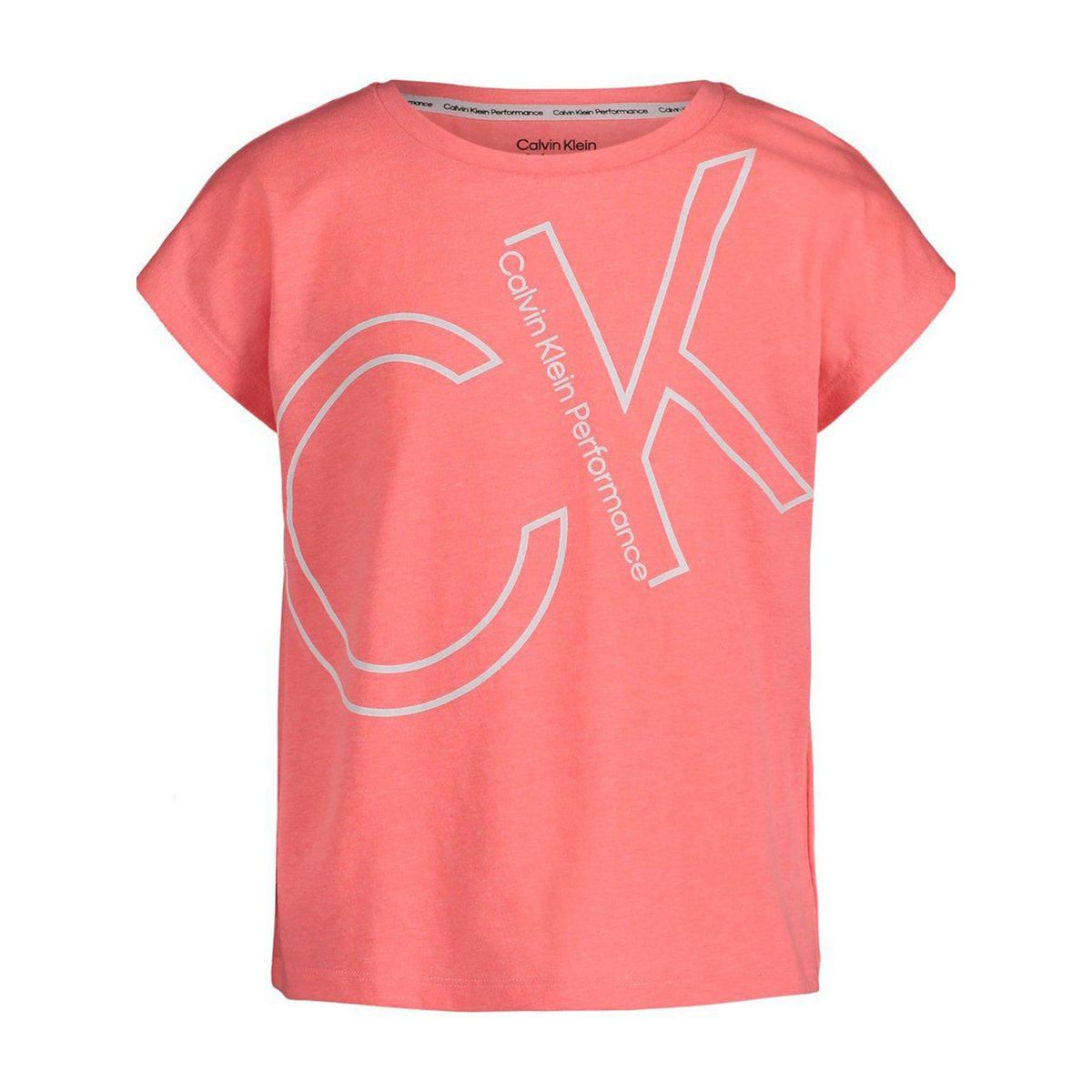 CALVIN KLEIN - Polera Niña Outline Damasco Calvin Klein