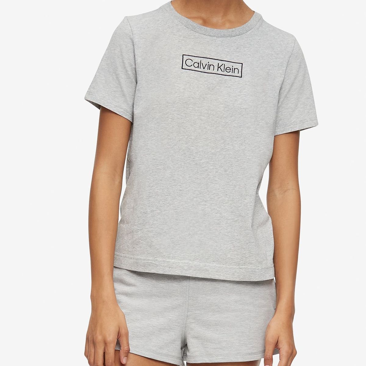 CALVIN KLEIN - Polera Pijama Reimagined Heritage Gris Calvin Klein