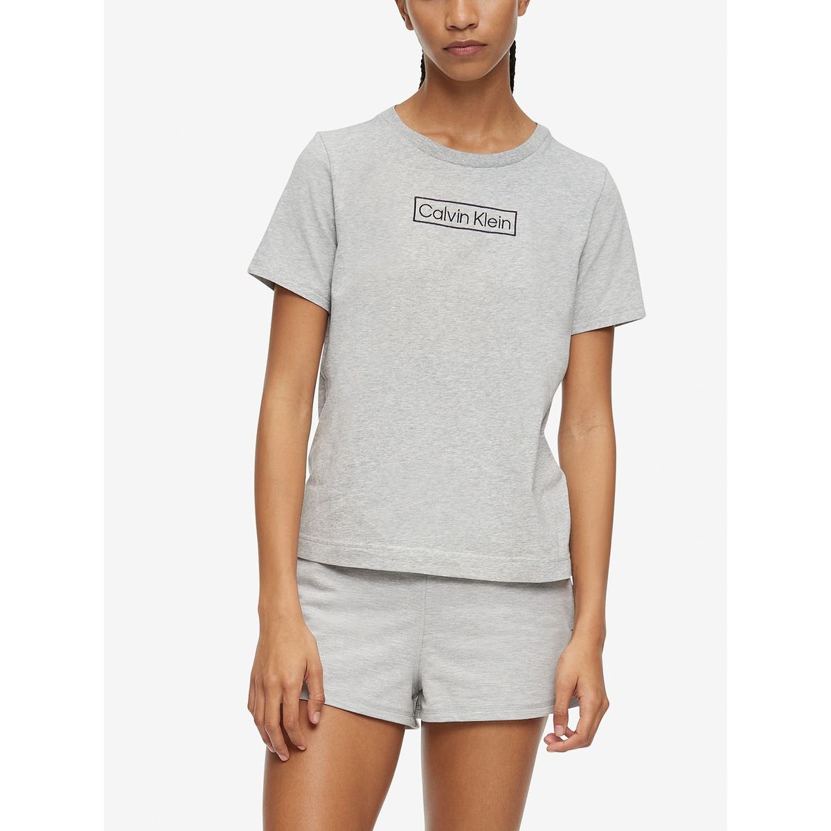 CALVIN KLEIN - Polera Pijama Reimagined Heritage Gris Calvin Klein